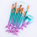 Mermaid Mood 11-Piece Makeup Brush Set: Mermaid finish / 11 brushes. Supplier reference; check selected variant before publication.